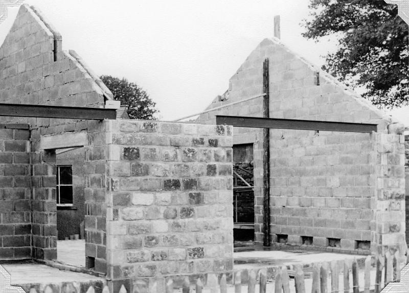 School Extension work.jpg - The extension to the "Endowed School" being built in 1974-5.